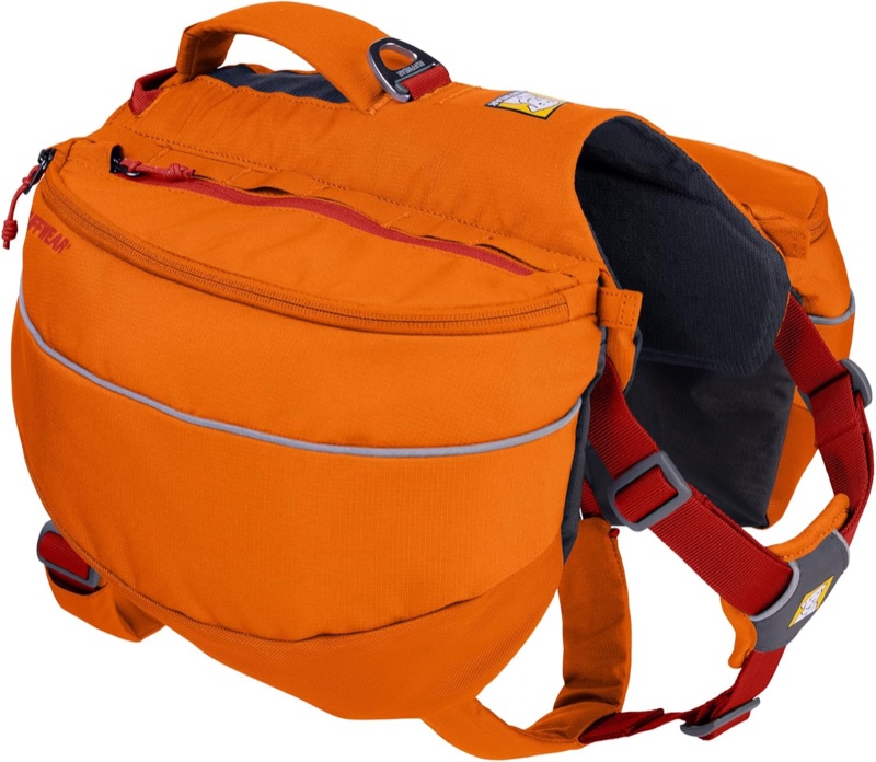 Dog-fitted weighted backpack with side pouches; only used as directed