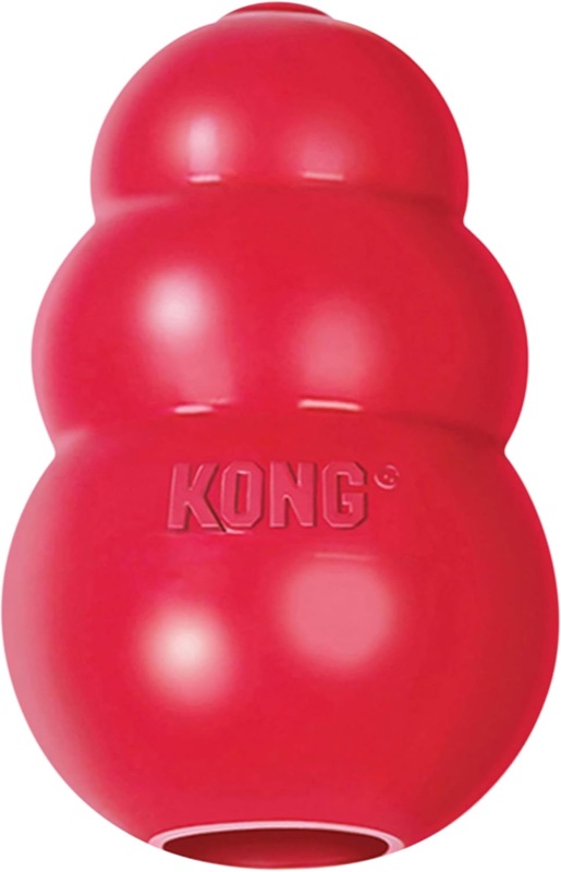 Kong Classic — hollow rubber chew toy for stuffing and freezing